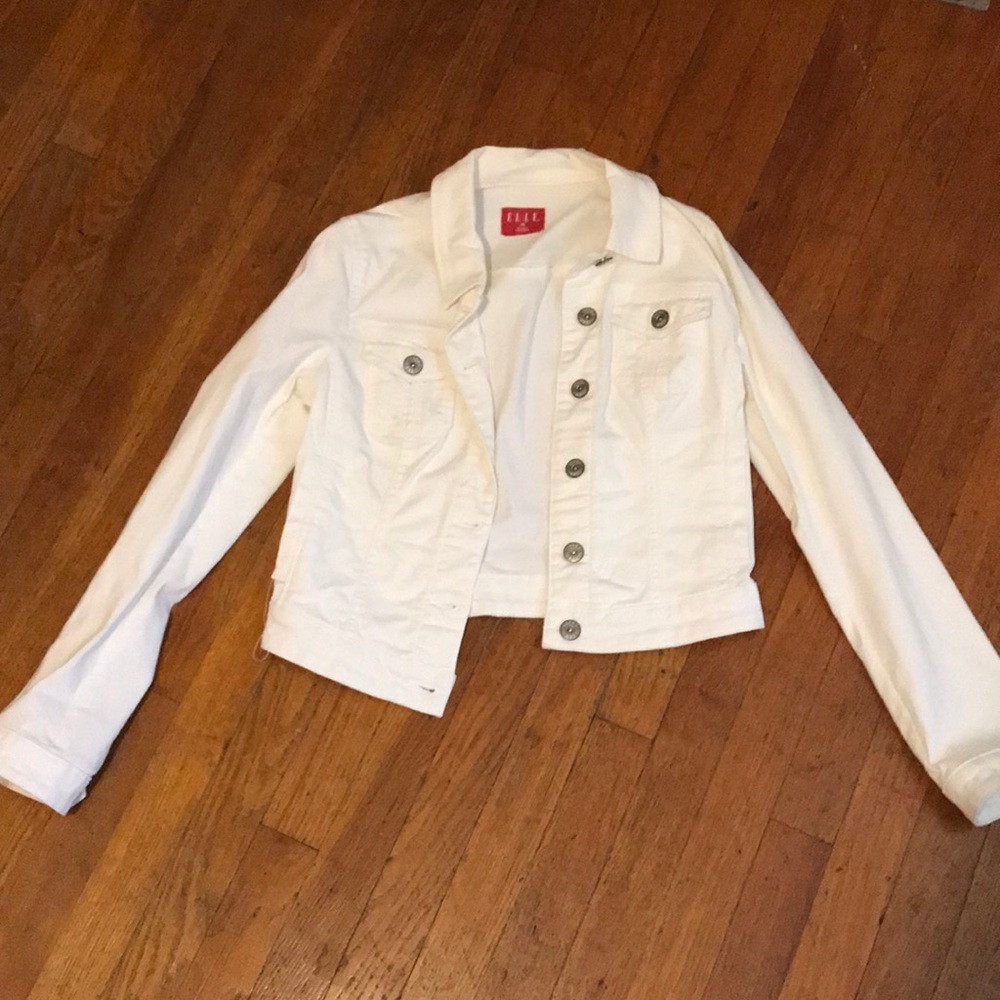 white jean jacket